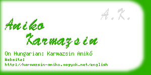 aniko karmazsin business card